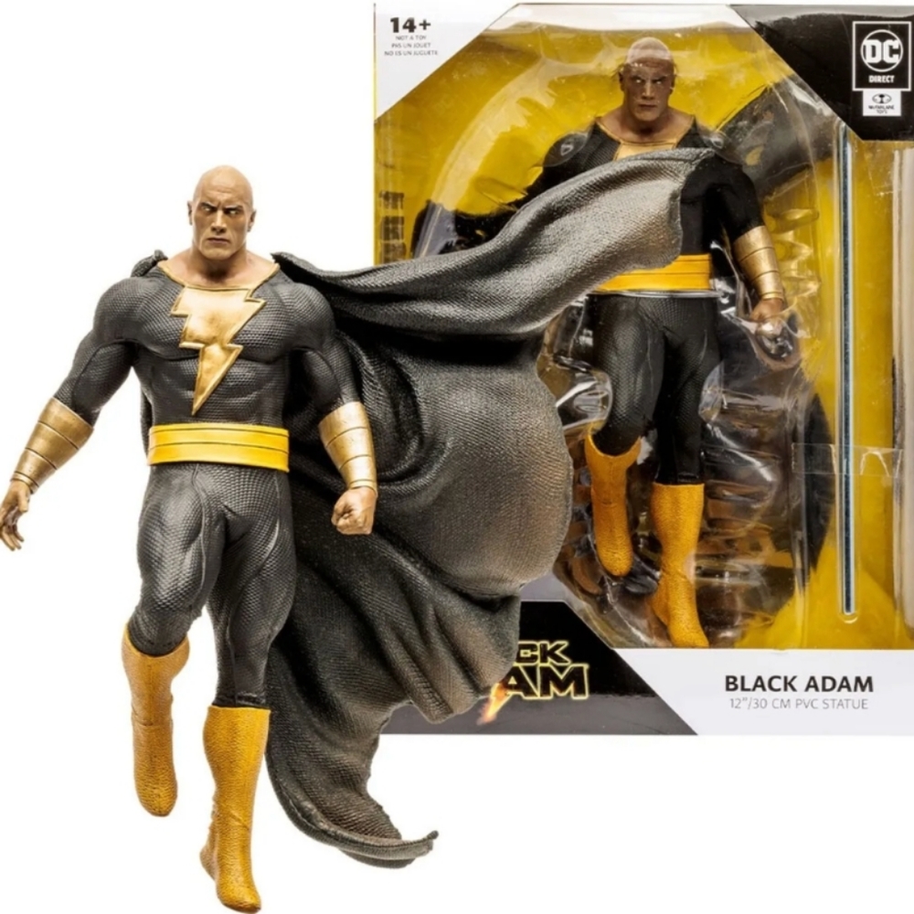 Mcfarlane Toys DC Direct DC Movie Statues Black ADAM PVC 12” NEW